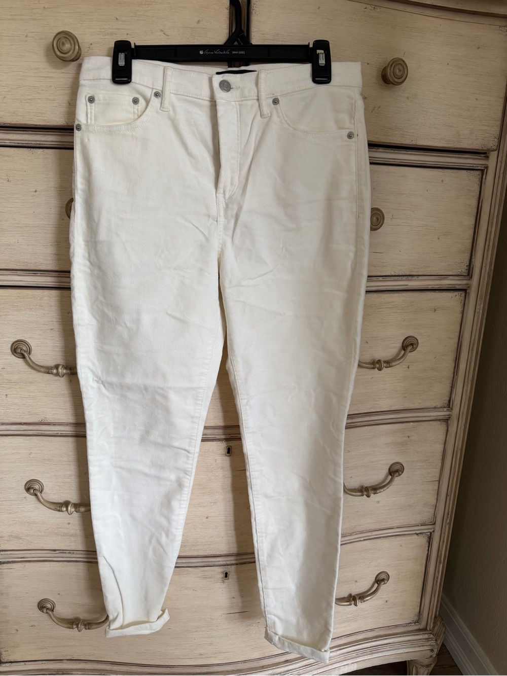 Banana Republic White High-Rise Skinny Jeans